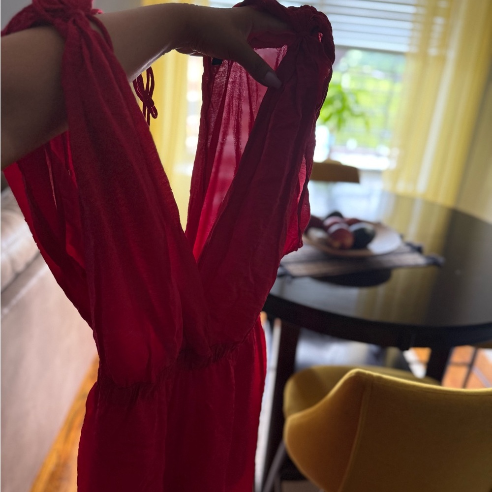 Zara Vibrant Red romper
